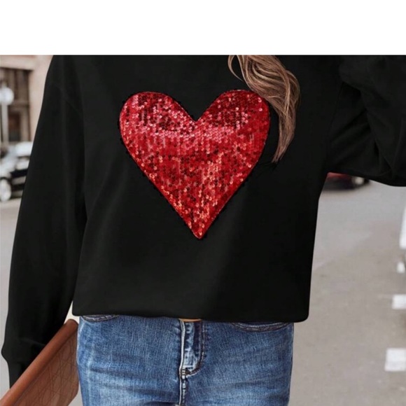 New heart print long sleeve top - Picture 5 of 5